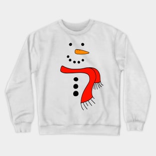 Cute Doodle Snowman with Red Scarf, made by EndlessEmporium Crewneck Sweatshirt